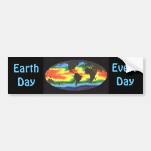 Earth Day 2012 - Wereldwijde oppervlaktetemperatuu Bumpersticker