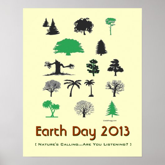Earth Day 2013 Naturen Roep Poster (Voorkant)