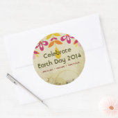 Earth Day 2014 Bloemen Abstracte Stickers (Envelop)