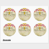Earth Day 2014 Bloemen Abstracte Stickers (Vel)