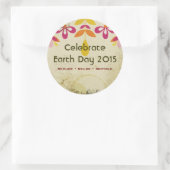 Earth Day 2015 Bloemen Abstracte Stickers (Tas)