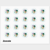 Earth Day 2020 50e Jubileum Cute Lion & Natuur Ronde Sticker (Vel)