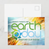 Earth Day 2021 - Onze Aarde-Button herstellen Briefkaart (Voorkant / Achterkant)