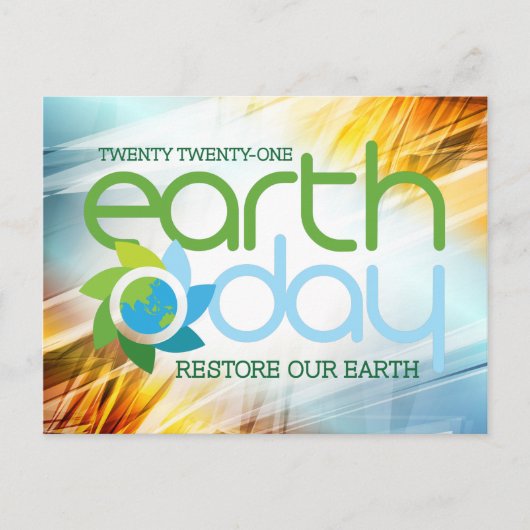 Earth Day 2021 - Onze Aarde-Button herstellen Briefkaart (Voorkant)
