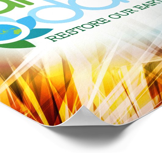 Earth Day 2021 - Onze Aarde-Button herstellen Poster (Hoek)