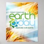 Earth Day 2021 - Onze Aarde-Button herstellen Poster (Voorkant)