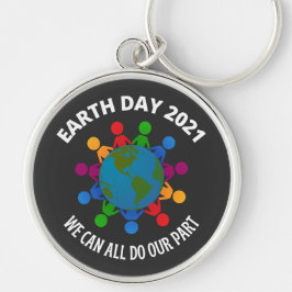 Earth Day 2021. We kunnen allemaal ons deel doen Sleutelhanger