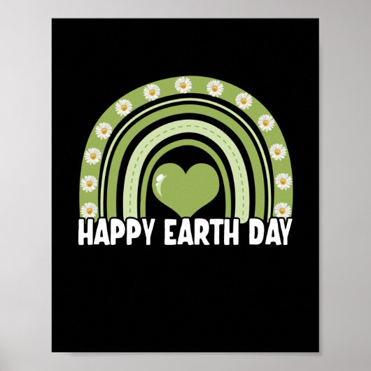 Earth Day 2022 Happy Earth Day Rainbow Poster (Voorkant)