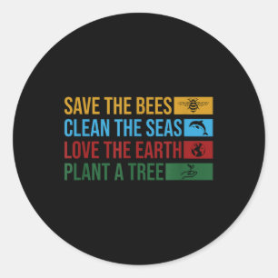 Earth Day 2022 Planet Milieuwetenschap Save T Ronde Sticker