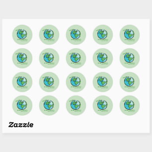 Earth Day 2022 Sustainable Planet Green Ronde Sticker