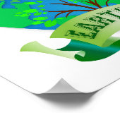 Earth Day 2024 Hart Groen Poster (Hoek)