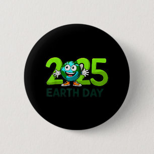 Earth Day 2025 Funny Earth Day Kinder jongens Ronde Button 5,7 Cm