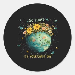 Earth Day 2025 Go Planeti T's Your Earth Day Schat Ronde Sticker