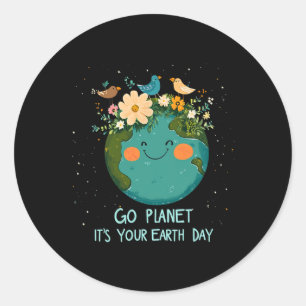 Earth Day 2025 Go Planeti T's Your Earth Day Schat Ronde Sticker
