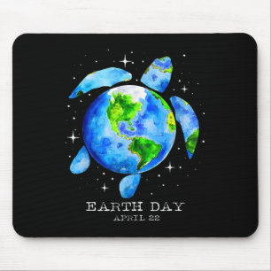 Earth Day 2025 Herstel Earth Zee Turtle Art Save T Muismat