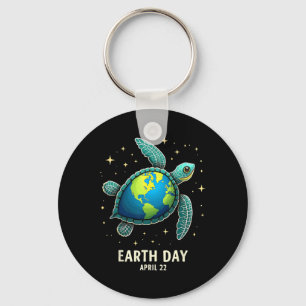 Earth Day 2025 Herstel Earth Zee Turtle Art Save T Sleutelhanger