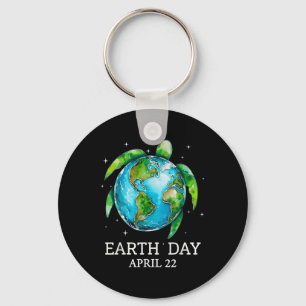 Earth Day 2025 Herstel Earth Zee Turtle Art Save T Sleutelhanger