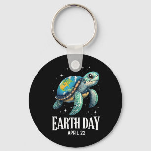 Earth Day 2025 Herstel Earth Zee Turtle Art Save T Sleutelhanger