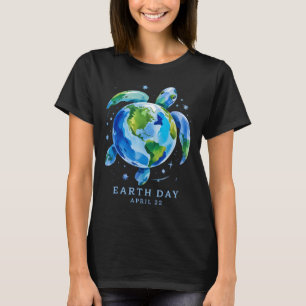 Earth Day 2025 Herstel Earth Zee Turtle Art Save T T-shirt
