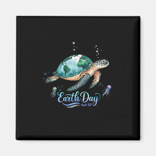 Earth Day 2025 Herstel Earth Zee Turtle voor kinde Magneet