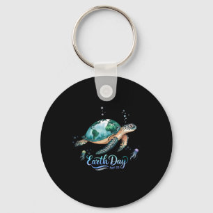 Earth Day 2025 Herstel Earth Zee Turtle voor kinde Sleutelhanger