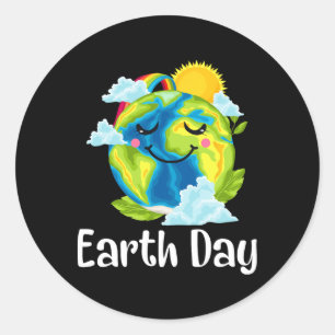 Earth Day 2025 Herstel Recyclen Recycling Ronde Sticker
