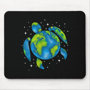 Earth Day 2025 Herstel Recyclen Zee Schildpad Red  Muismat