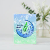 Earth Day 2025 Onze kracht Onze planeet Crest Briefkaart (Staand voorkant)