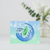 Earth Day 2025 Onze kracht Onze planeet Crest Briefkaart (Staand voorkant)