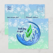 Earth Day 2025 Onze kracht Onze planeet Crest Briefkaart (Voorkant / Achterkant)