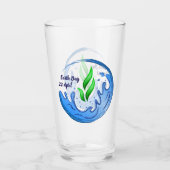 Earth Day 2025 Onze kracht Onze planeet Crest Glas (Voorkant)