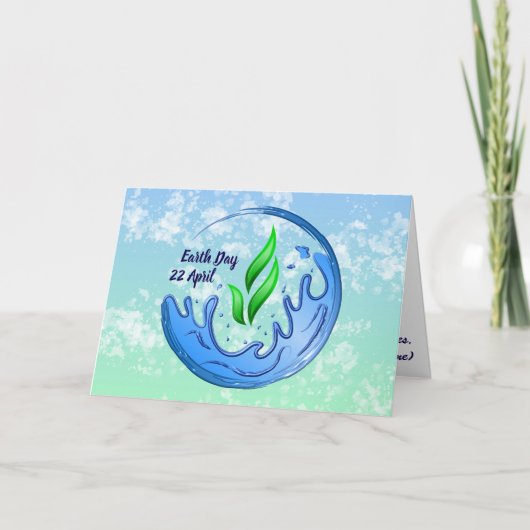 Earth Day 2025 Onze kracht Onze planeet Crest Kaart (Voorkant)