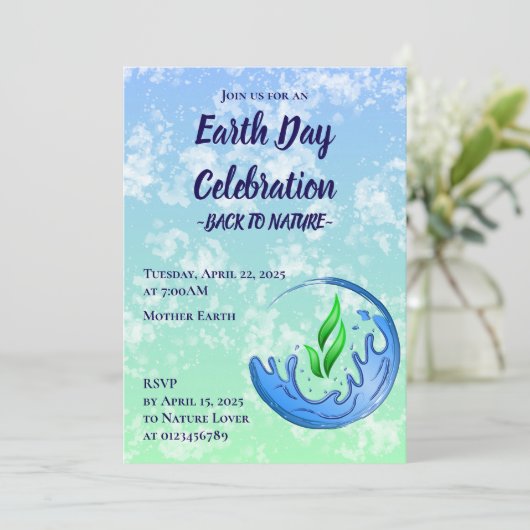 Earth Day 2025 Onze kracht Onze planeet Crest Kaart (Staand voorkant)