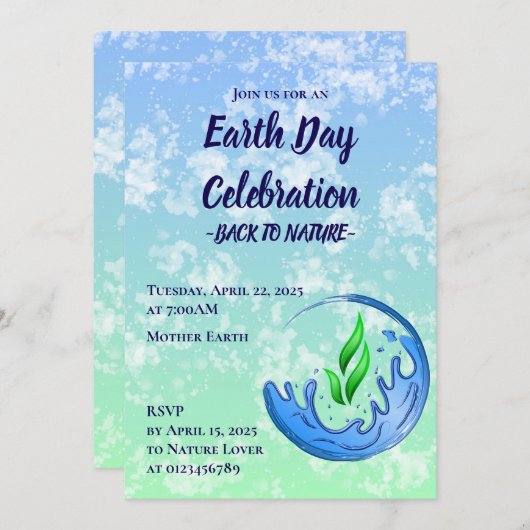 Earth Day 2025 Onze kracht Onze planeet Crest Kaart (Voorkant / Achterkant)