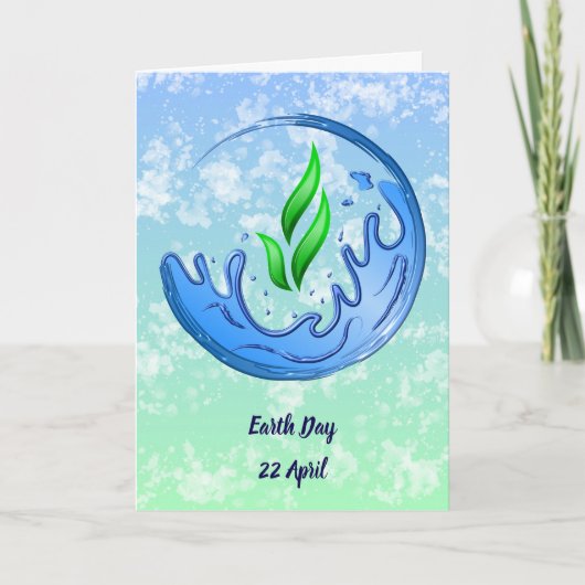 Earth Day 2025 Onze kracht Onze planeet Crest Kaart (Voorkant)