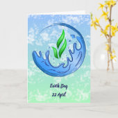 Earth Day 2025 Onze kracht Onze planeet Crest Kaart (Gele Bloem)