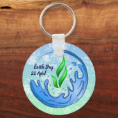 Earth Day 2025 Onze kracht Onze planeet Crest Sleutelhanger (Achterkant)