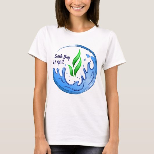 Earth Day 2025 Onze kracht Onze planeet Crest T-shirt (Voorkant)