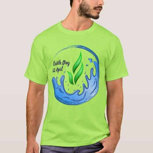 Earth Day 2025 Onze kracht Onze planeet Crest T-shirt (Voorkant)