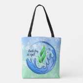 Earth Day 2025 Onze kracht Onze planeet Crest Tote Bag (Achterkant)