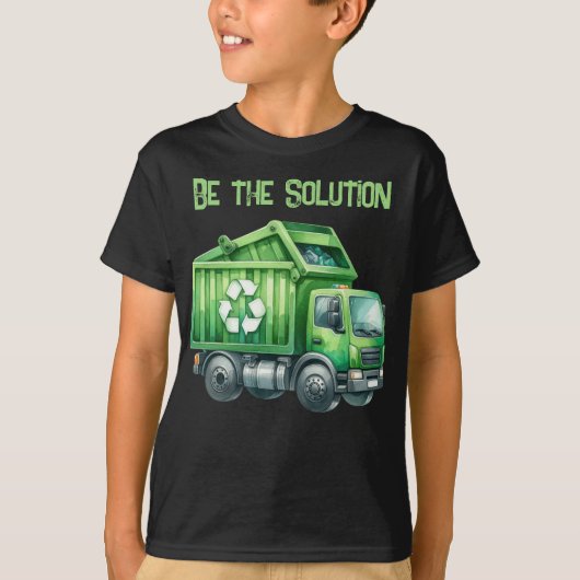 Earth Day 22 april Recyclen Truck is de oplossing T-shirt (Voorkant)