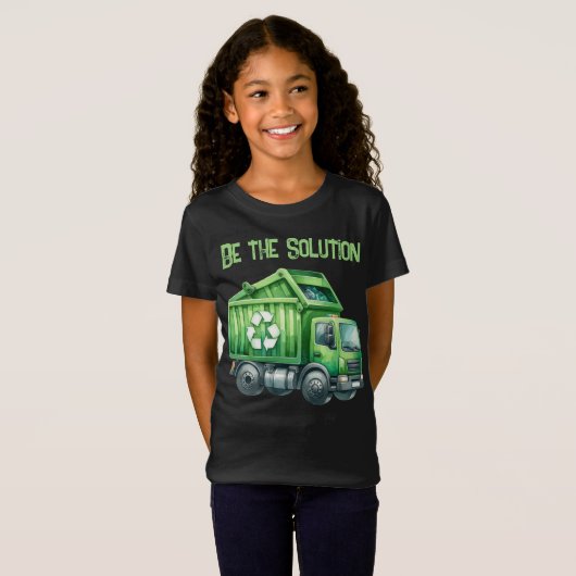 Earth Day 22 april Recyclen Truck is de oplossing T-shirt (Voorkant volledig)