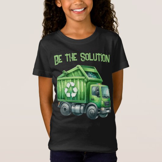 Earth Day 22 april Recyclen Truck is de oplossing T-shirt (Voorkant)