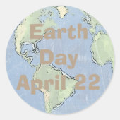 Earth Day 22 april, Stickers (Voorkant)