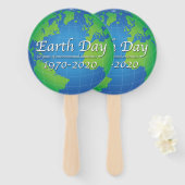 Earth Day 50 Year Jubileum 2020 Handwaaier (Voorkant en achterkant)