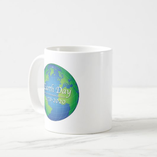 Earth Day 50 Year Jubileum 2020 Koffiemok (Voorkant links)