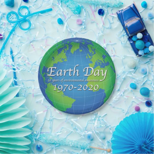 Earth Day 50 Year Jubileum 2020 Papieren Bordje (Feest)