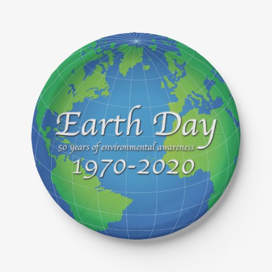 Earth Day 50 Year Jubileum 2020 Papieren Bordje (Voorkant)