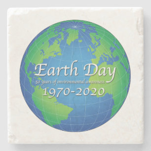 Earth Day 50 Year Jubileum 2020 Stenen Onderzetter