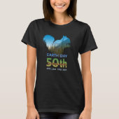Earth Day 50e Jubileum Eekhoorn Silhouet Gif T-shirt (Voorkant)